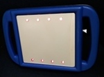 Blue Hand mirror with lights