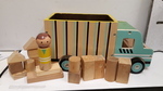 E2.925.6: Wooden Truck with Drivers and Blocks