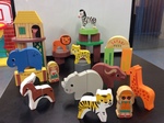 C300744: Wooden Magnetic Jungle Block Set