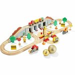 Wooden Construction Train Set