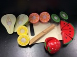 Wooden Fruit Cutting Set
