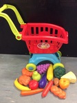 Plastic Shopping Trolley with Food Items