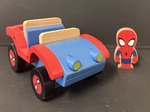 WOODEN SPIDERMAN CAR