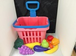 Plastic Shopping Trolley with Food Items