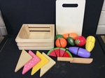 Wooden Fruit Cutting Set