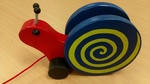 WOODEN PULLALONG SNAIL