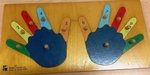 WOODEN DOUBLE HAND COUNTING PUZZLE