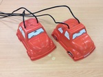 G2.267.1: RED WALKING CAR STILTS