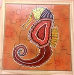 ABORIGINAL ART SEAHORSE PUZZLE
