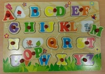 WOODEN PEG ALPHABET PUZZLE