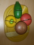 WOODEN CUTTING VEGETABLE SET