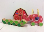 Peek-a-boo farm house, Twisty caterpillar, Elephant Bead Frame