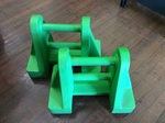 2 GREEN WALKBOARD STANDS
