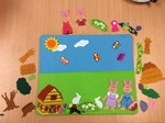 Farm & Bunny Felt Board