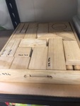 496: wooden block tray