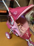 Mini marathon pram with toddler seat