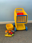 SHOPPING CART AND FRUIT BASKET