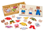 Wooden Bear Family Dress Up 45 PCS