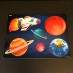 0195: space puzzle, wood