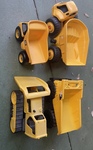 Large Dump Trucks & Bulldozer