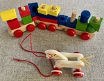 Wooden Stacking Train & Pull Along Horse
