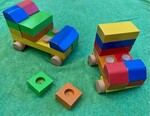 Wooden Construction Blocks with Knobs & Holes 