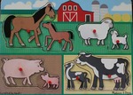 A373: Puzzle, Farm Peg (Melissa & Doug) 