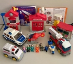 Fire Department Playset; Happy Kid