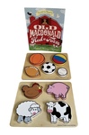 Puzzle, Wooden Farm Animals & Balls
