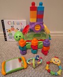 Fisher Price Snail, Stacking, Shaking Plus Mirror.