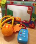 Tummy Time mirror and toys