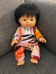 Boy Doll with Black Hair and Clothes