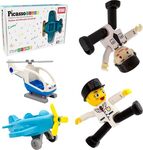 Picasso Tiles Airplane and Helicopter Magnetic Set