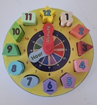 Shape sorting clock