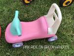 Pink Ride-On Green Handles