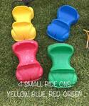 4 Small Ride-Ons Yellow, Blue, Red, Green