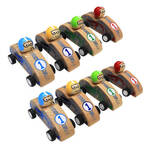 IT2040: Wooden Pull Back Racing Cars set 8