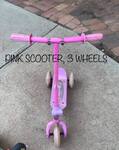 Pink Scooter, 3 Wheels