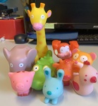 8 Plastic Animals