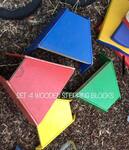 Set 4 Wooden Stepping Blocks