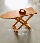 Wooden Ironing Board and Iron