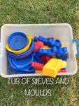 Tub of Sieves and Moulds
