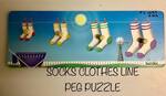 Socks Clothes Line Peg Puzzle