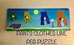Pants Clothes Line Peg Puzzle