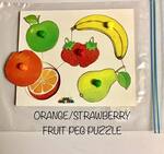 Orange/Strawberry Fruit Peg Puzzle