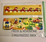 Truck & Roadwork 2 Peg Puzzle Pack