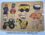Farm Peg Puzzle (Missing Cow)