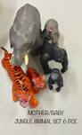 Mother/Baby Jungle Animal set (6 piece)