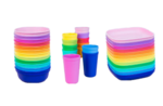 Colourful Plates, Bowls, Cups