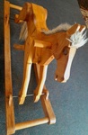 Large wooden rocking horse